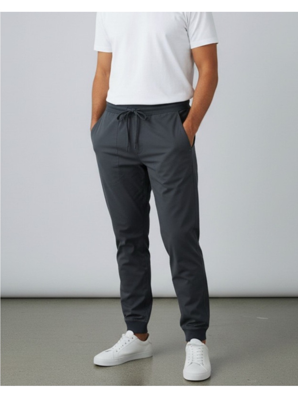 Men's LULULEMON ABC Drawstring Stretch Jogger LM5421S. Dark Gray. Size Medium